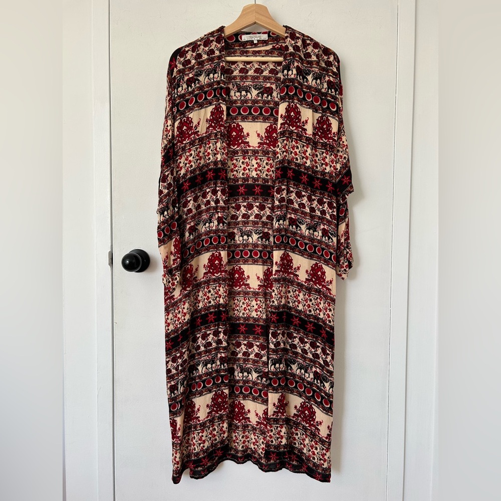ZARA BOHEMIAN PATTERNED KIMONO SIZE M